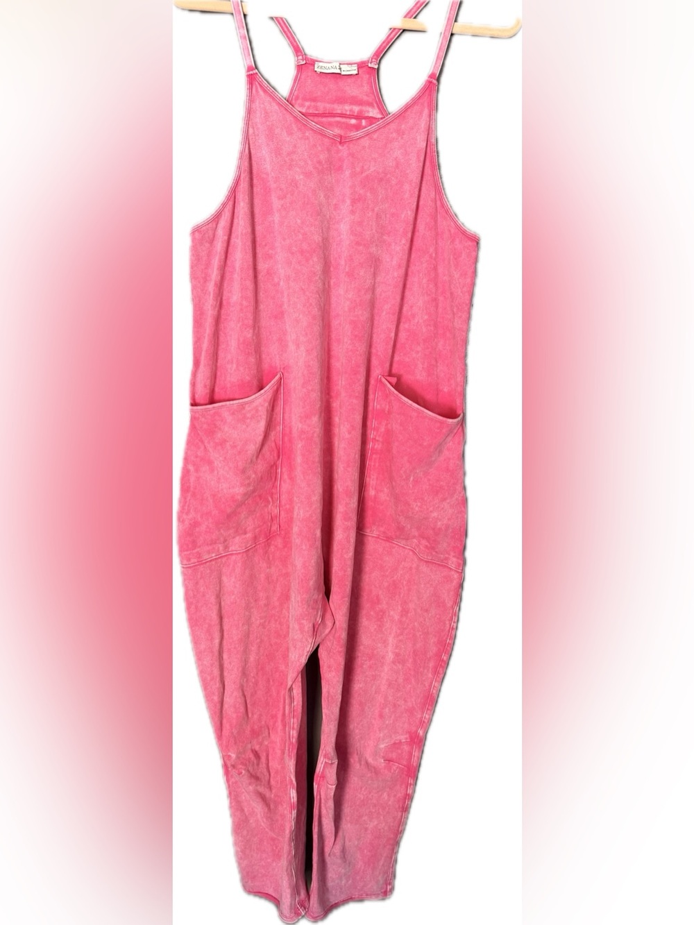 Washed Pink Relaxed Pocket Romper by Sunday Supply